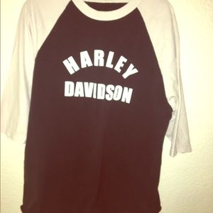 Vintage Harley Davidson baseball tee