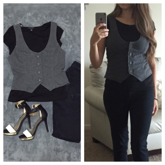 Dark gray vest