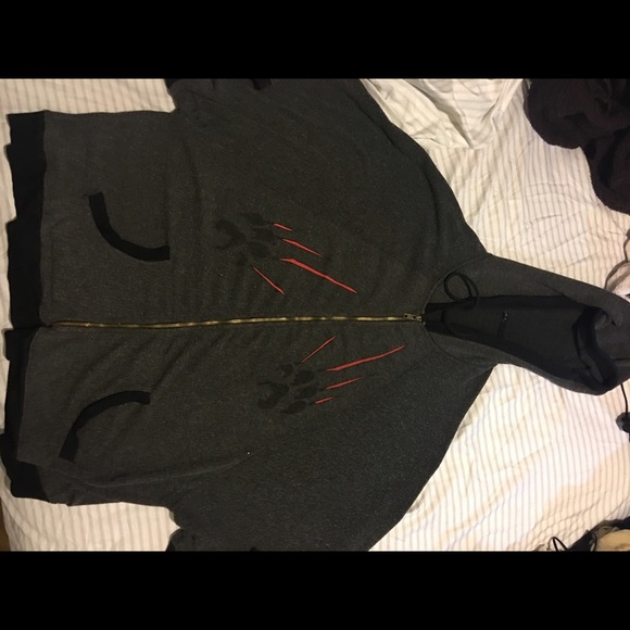 Wildfox poncho hooded sweatshirt with tiger