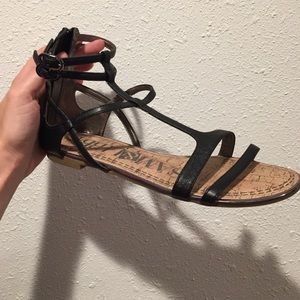 Sam & Libby Black Gladiator sandals