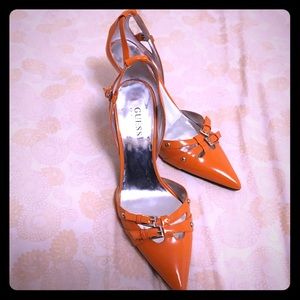 Orange Guess Heels