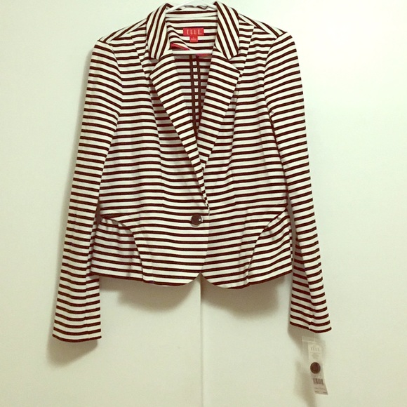 Black and White striped blazer