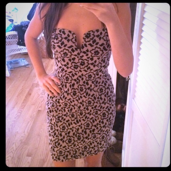 Urban Outfitters black and gray floral dress