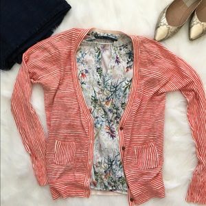 LOFT striped cardigan
