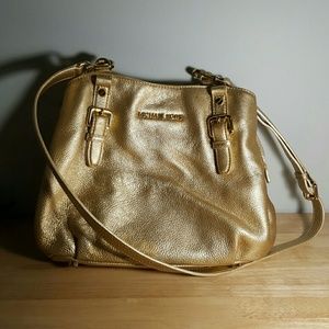 Gold Leather Michael Kors Purse