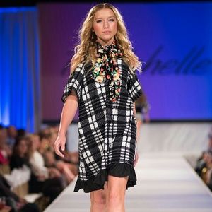 Cold shoulder mini dress