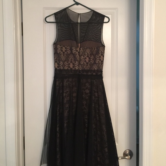 Black and nude cocktail dress. - Picture 2 of 3