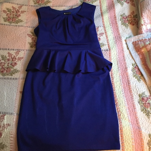 Blue peplum dress