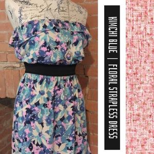 {EUC} Kimchi Blue | Floral Strapless Sundress
