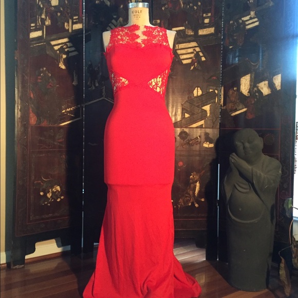 Cut Out Lace Gown