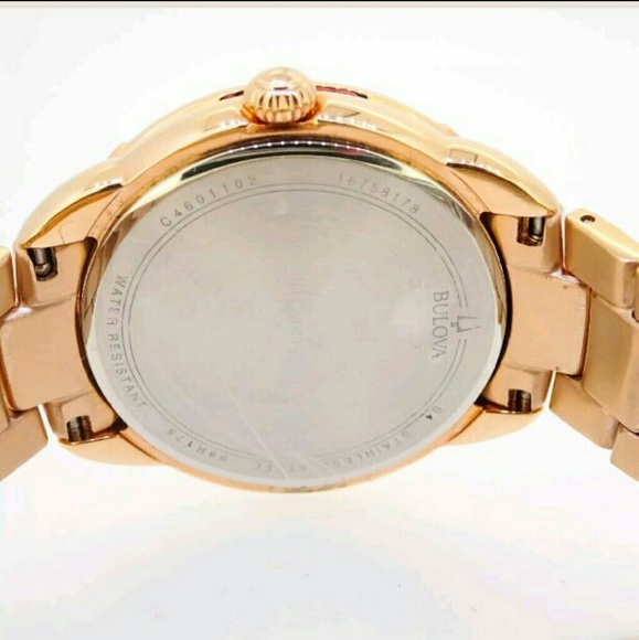 NWT Bulova $550 Diamond Rose Gold-tone watch