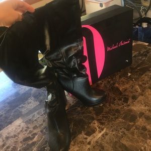 Black Michael Antonio boots. Never been worn.