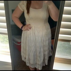 Torrid Cream Lace Dress