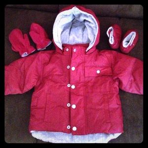Infant winter jacket set