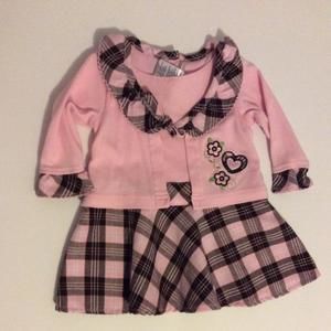 Youngland Pink and Brown Dress