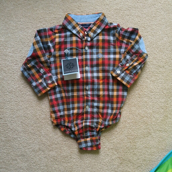 Nwt Andy and Evan button down onesie