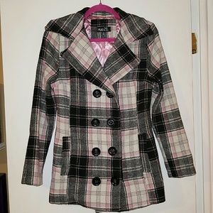 Plaid Peacoat
