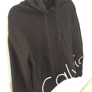 Calvin Klein black cropped sweatshirt