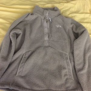 North Face Fuzzy half button