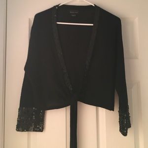 Black sequined shrug