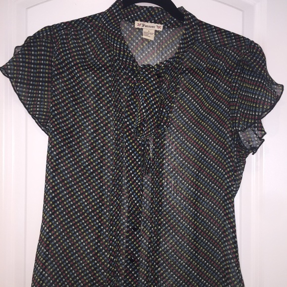 Brand new Forever 21 semi sheer front tie blouse
