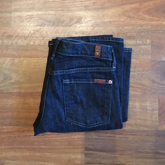 7 For All Mankind Denim - 7 for all mankind mercer dark bootcut jeans 25