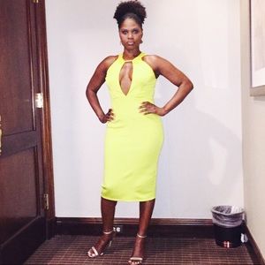 Yellow ASOS Midi Dress