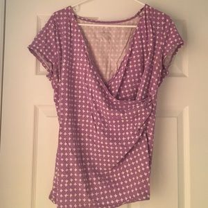 Purple wrap tee