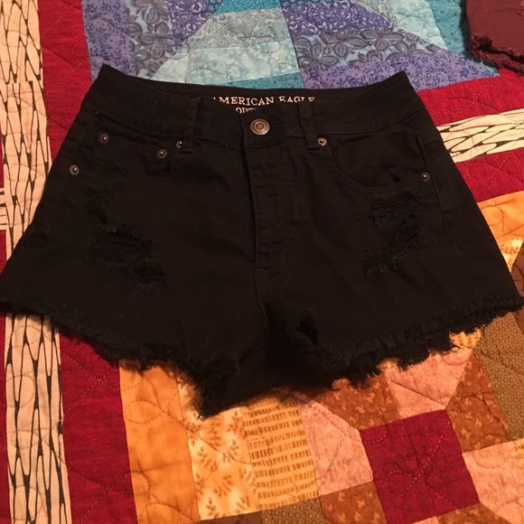 AE black high waist shorts