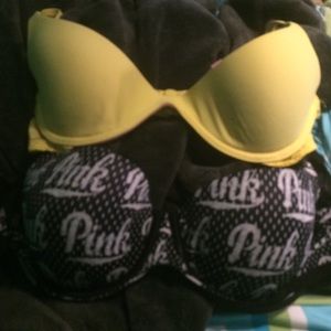 2 pink/vs bras
