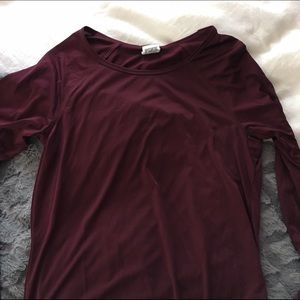 NWOT PINK maroon tee
