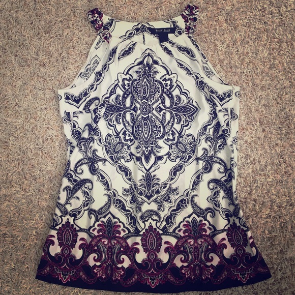 WHITE HOUSE BLACK MARKET tank with silver detail