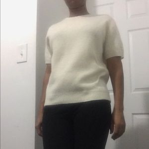 Winter White Gap Short Sleeved Wool Sweater