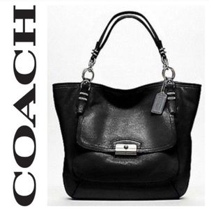 COACH Pinnacle Black Leather Tote XL