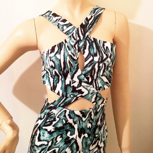 Zara Floral Tropical Backless Bodycon Dress - Picture 5 of 8
