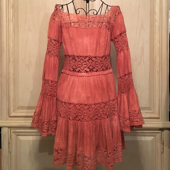 Free People Pippa Gauze Boho Dress/Tunic, S, EUC