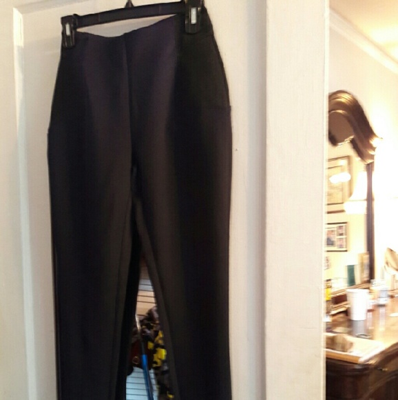 Woman's rayon tuxedo style leggings. - Picture 1 of 2