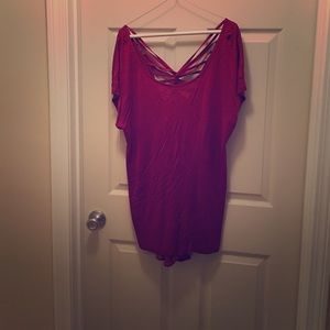 Torrid Red & Black Twist Back Tshirts