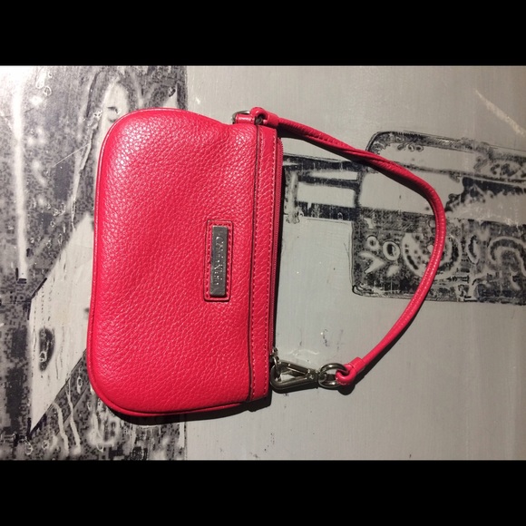 Calvin Klein wristlet bag Red color 4x7