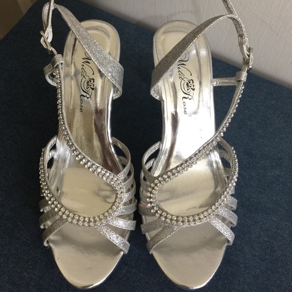 Rhinestone Open Toe Heel