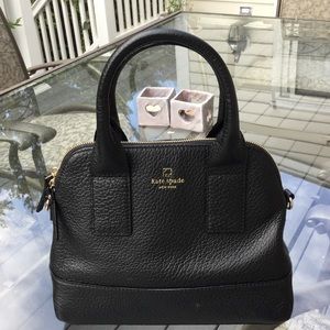 Kate Spade new pebbled leather black purse