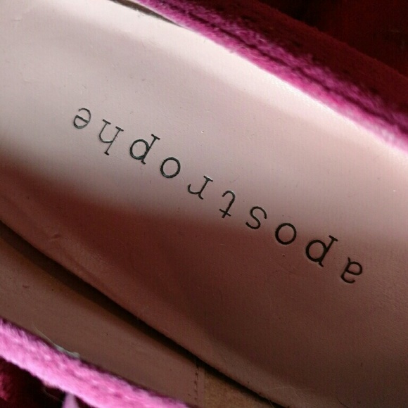 Apostrophe Fuchsia Pink Velvety Heels Size 7.5 - Picture 5 of 5