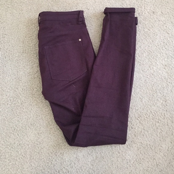 H&m dark burgundy skinny jeans