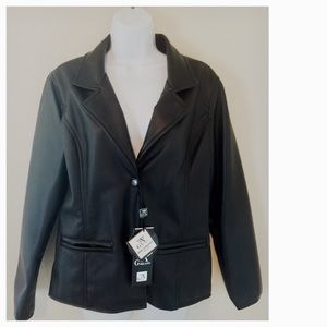 NWT Faux Leather Coat
