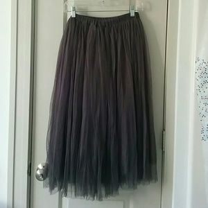 Gray tulle skirt