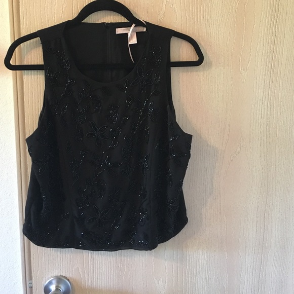 Black beaded tank