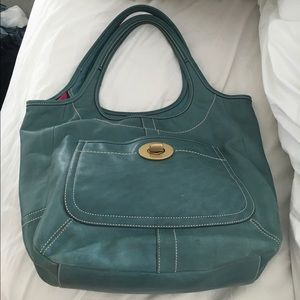 Blue Coach Handbag