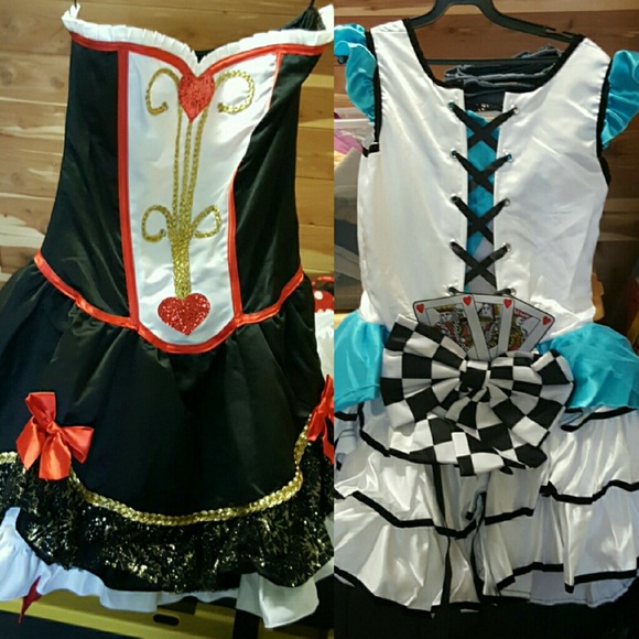 Two Alice costumes