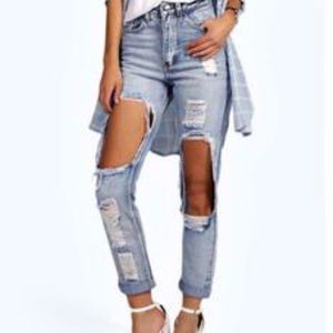 Brea Distressed Boyfriend Cheeky Rips Jeans