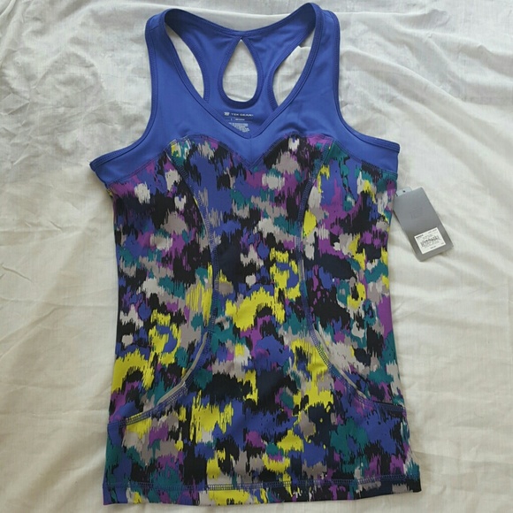 Tek gear multicolor workout racer back top